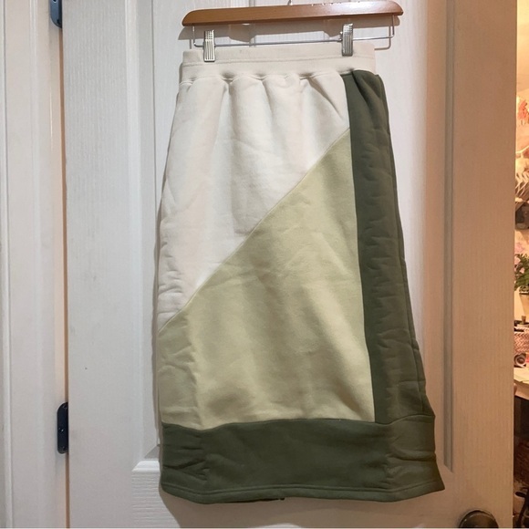 DAILY Practice By Anthropologie Color Blocked Midi Skirt Nwt New Size Xs Green - Picture 6 of 8
